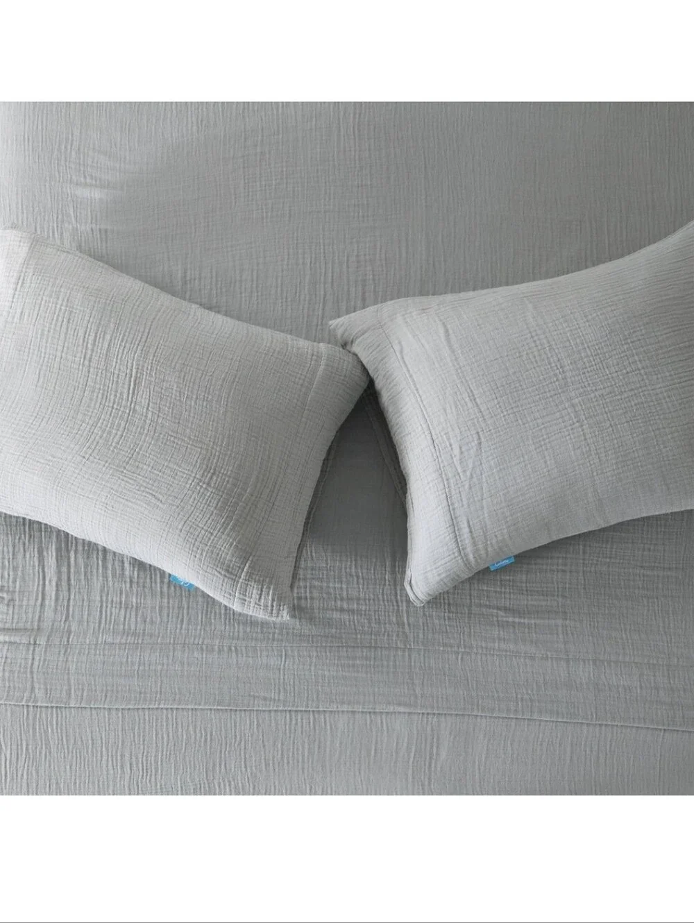 New!Calm Stone Gray Cotton Gauze Muslin Bedding King Set Soft Quilted Layers Y2